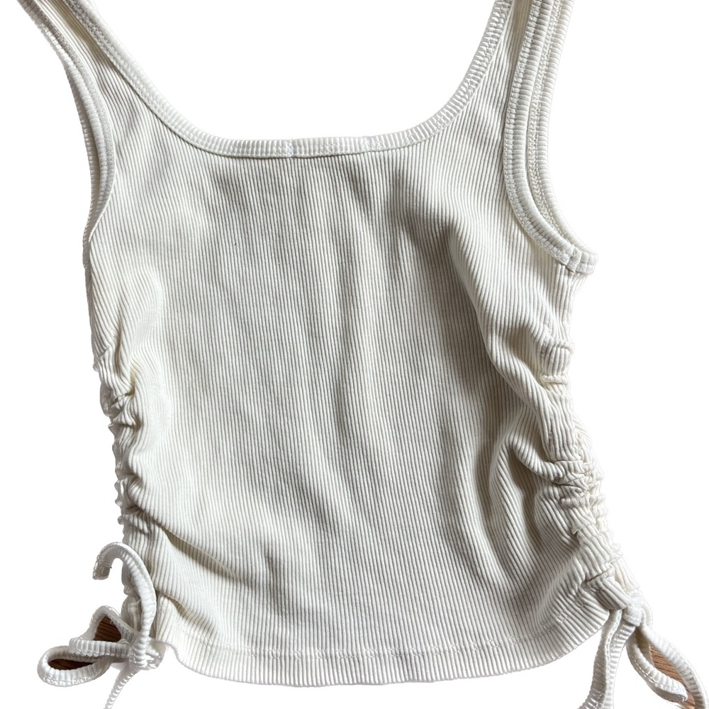 Tilly’s Full Tilt “New Sheriff In Town” Cowgirl Crop Tank Top Small Ivory Yellow - Picture 3 of 7